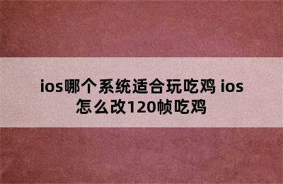 ios哪个系统适合玩吃鸡 ios怎么改120帧吃鸡